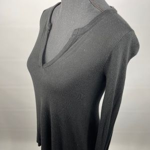 Three Dots - Black Long Sleeve Tunic
